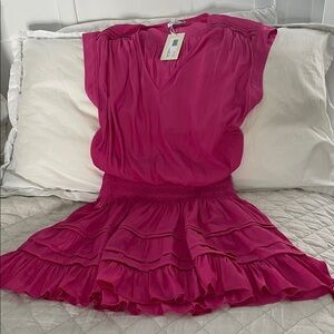 Ramy Brook Pink Ruffled Dress